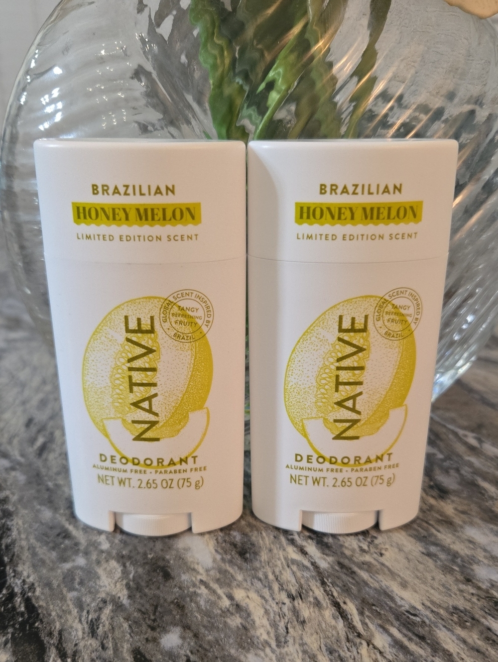 Native Brazilian Honey Melon Deodorant Stick - White and Lemon